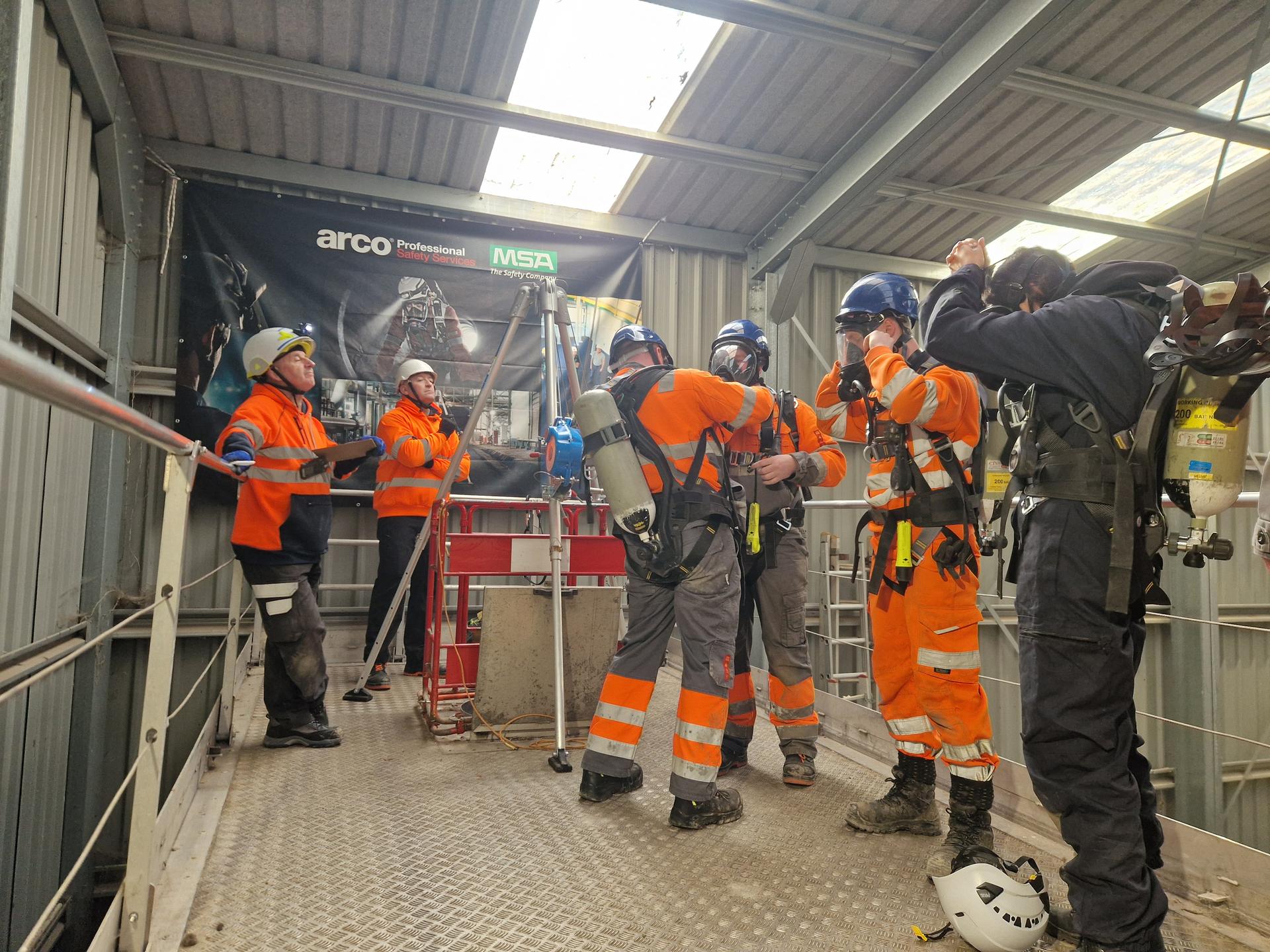Confined space entry controller training