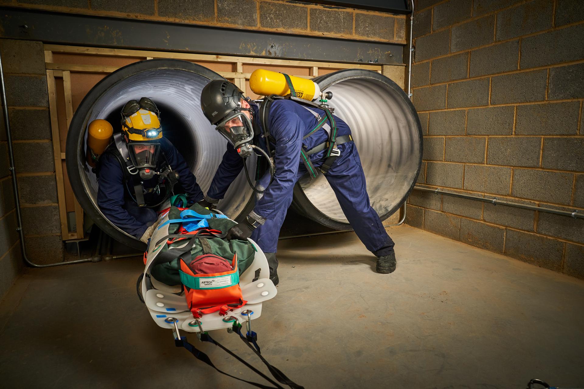 Confined space rescue training